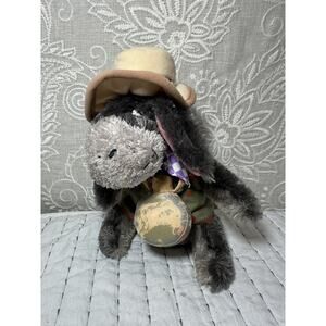 Safari Eeyore Plush Stuffed Disney Vintage 9” Hat Canteen Bandana READ